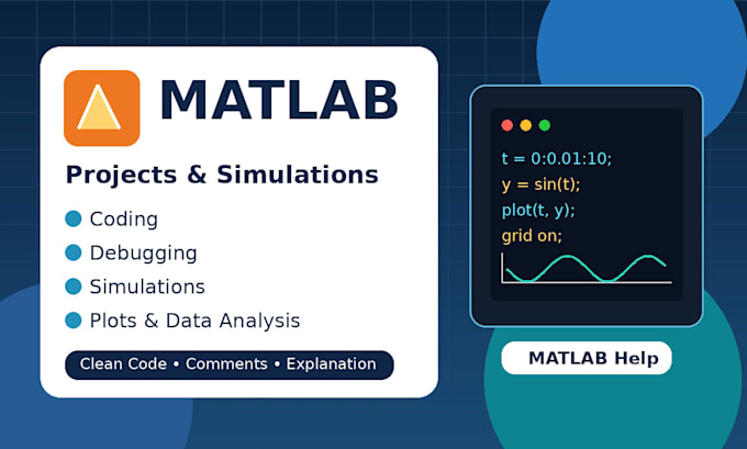 help with matlab projects, simulations, and debugging