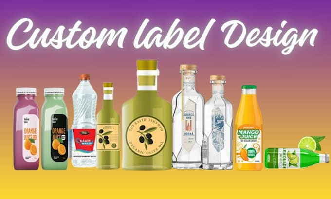 design professional bottle, product label and packaging illustrations