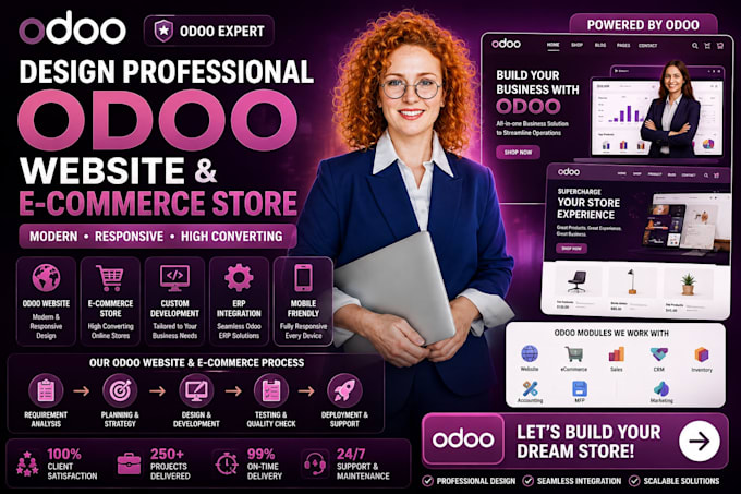 design professional odoo website and e commerce store