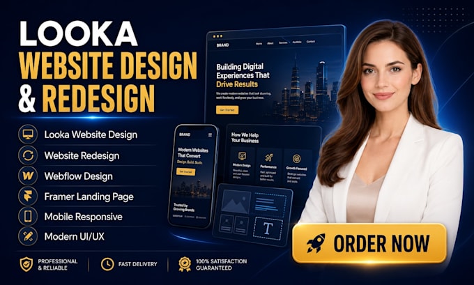 design looka website redesign webflow framer looka website redesign