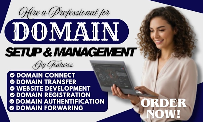 connect your domain name with hosting, update nameservers dns, website creation