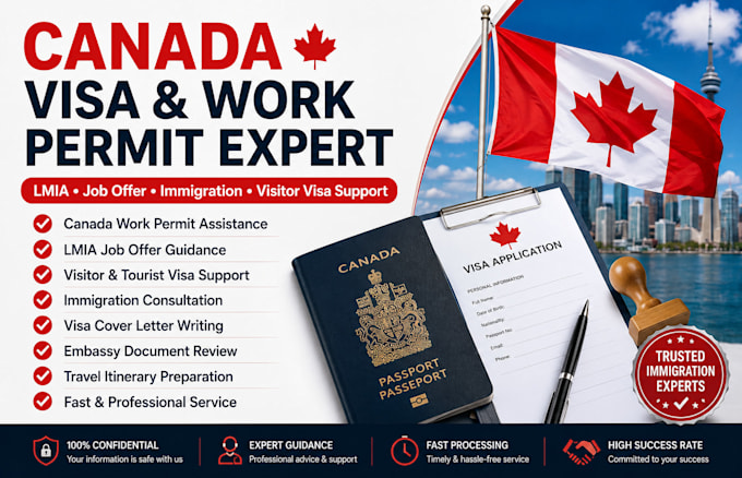 provide canada visa assistance, work permit, imia job offer, complete