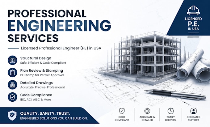 professional licensed engineer pe design, analysis and consulting