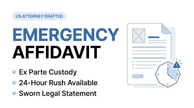 write an urgent emergency child custody affidavit for court