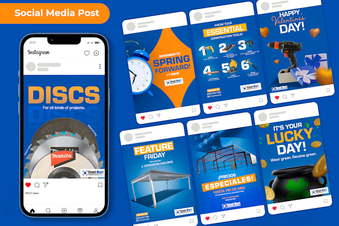 design social media posts for hardware stores