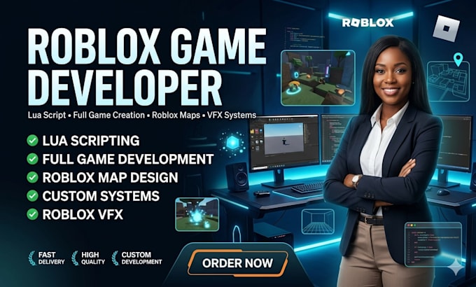 roblox scripter, full game creation, luascript, roblox map, roblot vfx, systems
