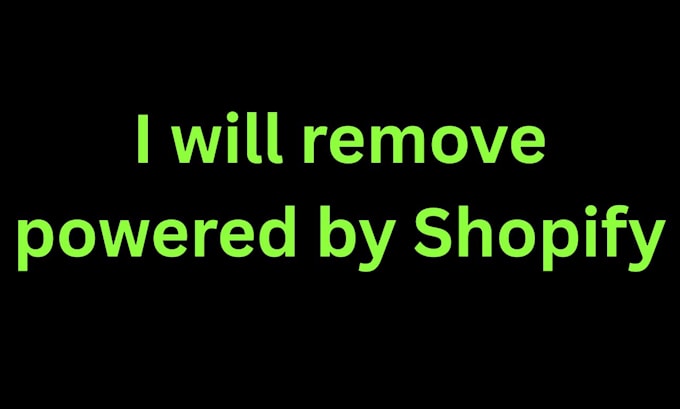 customize and remove powered by shopify footer