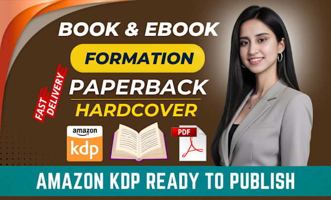 do ebook and paperback formatting for amazon kindle