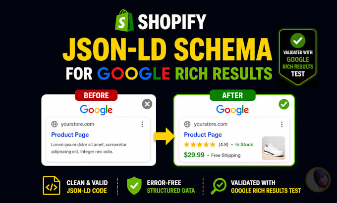 implement shopify json ld schema for google rich results