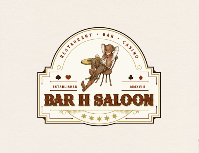 do vintage western cowboy logo design