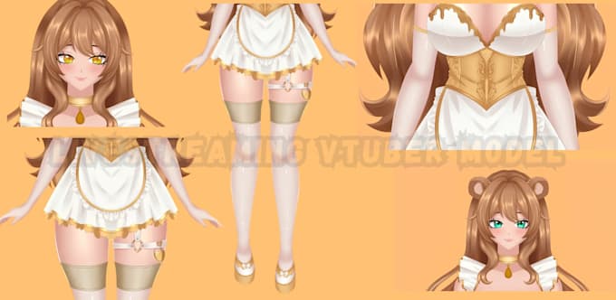 create fully ready high quality 2d vtuber model with live2d rigging