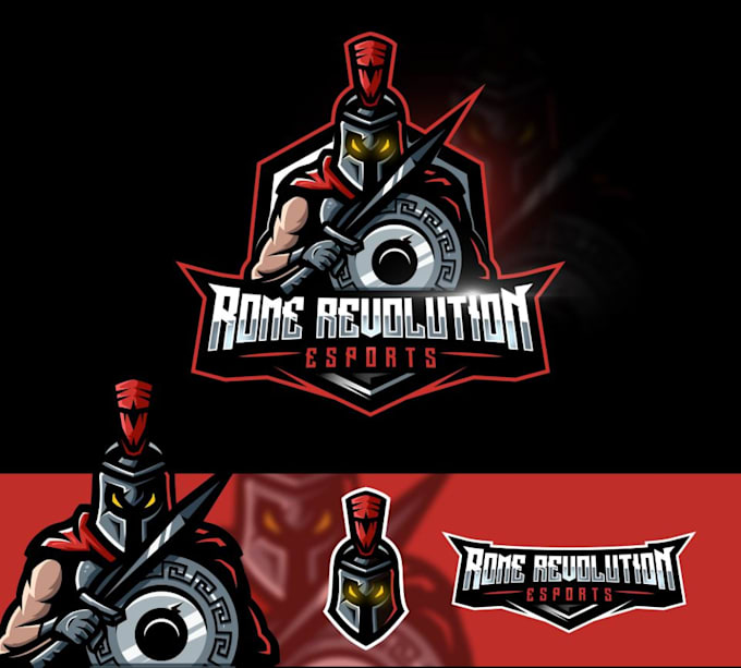 create esports mascot barbarian warrior logo
