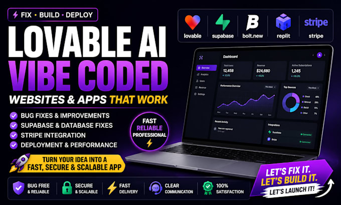 fix deploy lovable ai website vibe coding base44 replit supabase bolt new vormac