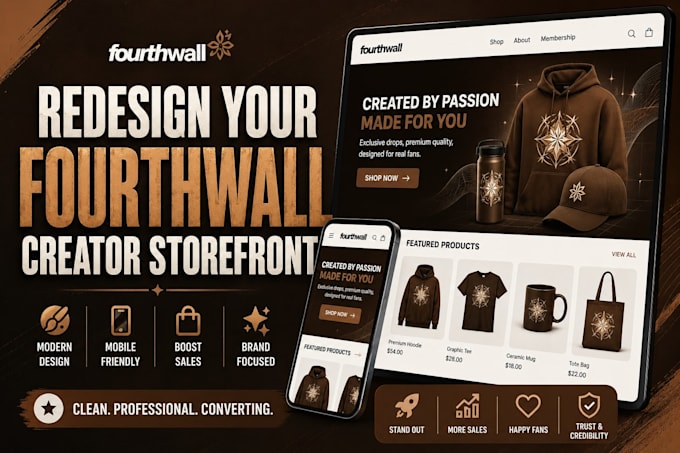 redesign your fourthwall creator storefront