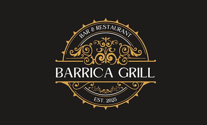 design monogram new restaurant bar chill logo