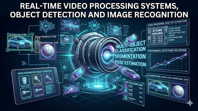 do real time video processing systems, object detection and image recognition