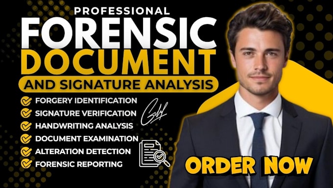 do forensic documents analysis, forensic accounting, authenticity verification