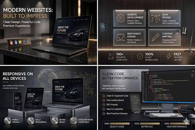 design a modern and creative website and ui