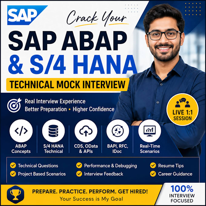 conduct sap abap and s4hana technical mock interviews