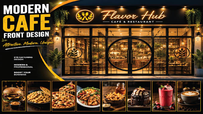 design modern window graphics, storefront, decal