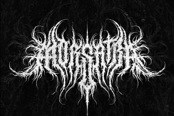 do professional heavy rock logo design with metallic finish