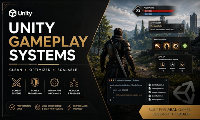 develop gameplay systems in unity