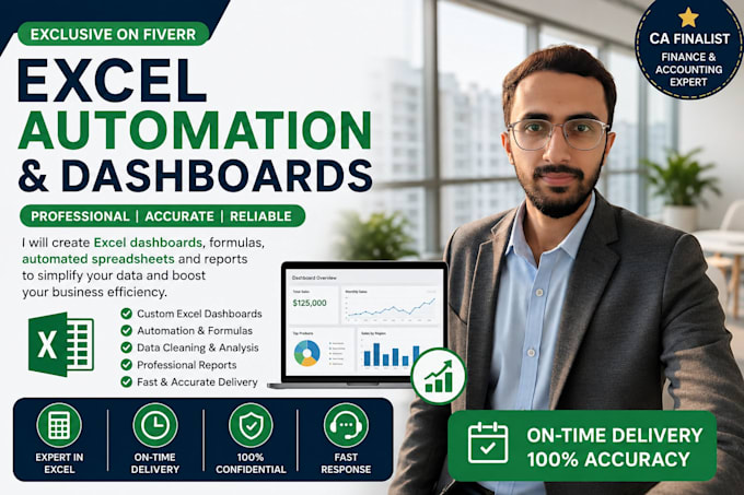 create excel dashboards and automation