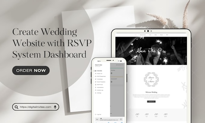 built a custom wedding website with rsvp management