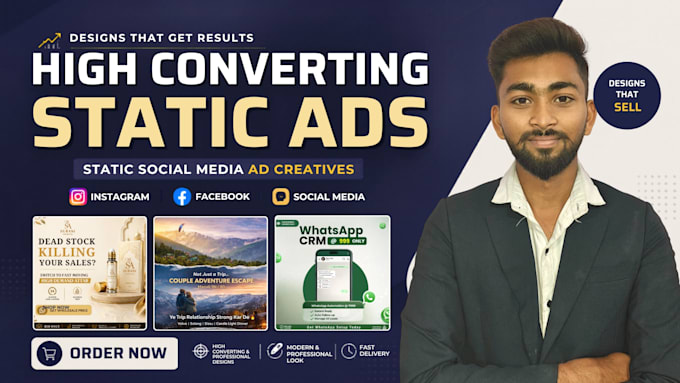 create high converting static social media ads