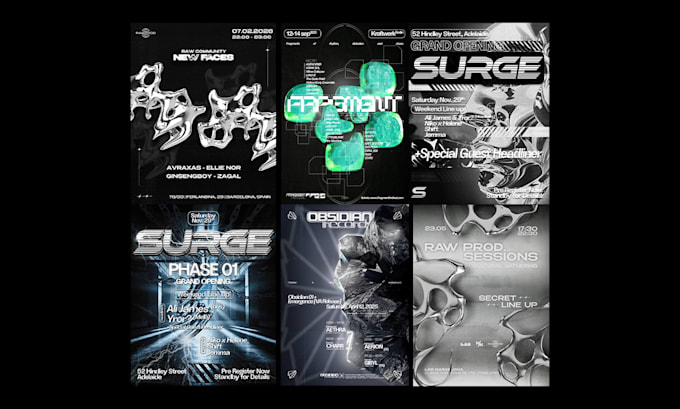 create premium poster designs for music events