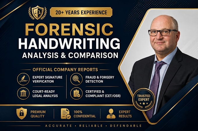 do forensic handwriting and signature analysis, comparison with forensic report
