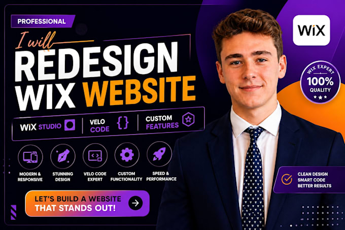 redesign wix website wix studio velo code custom features