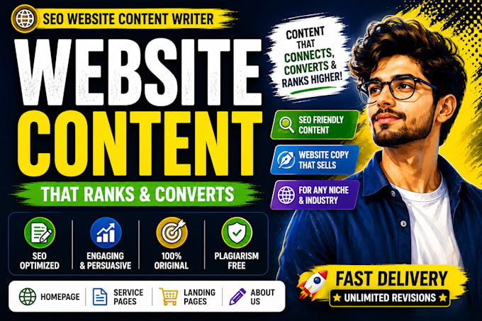 write SEO website content, landing pages and copywriting