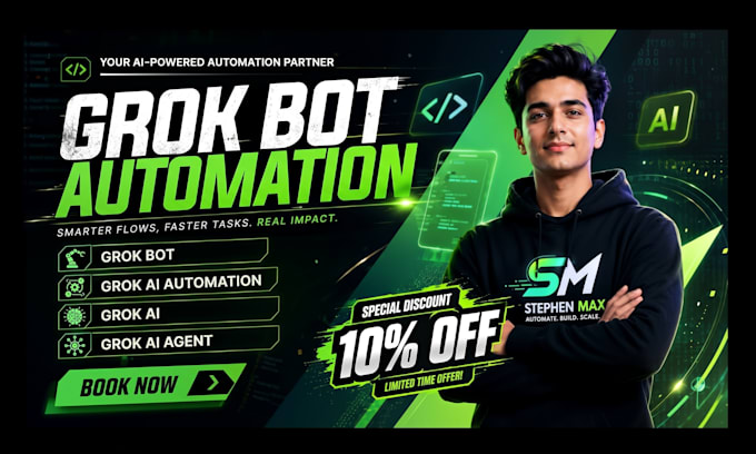 build anything grok bot, ai automation, ai agent and hermes agent
