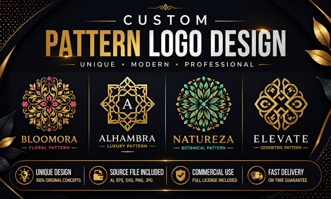 create custom seamless pattern designs from your logo