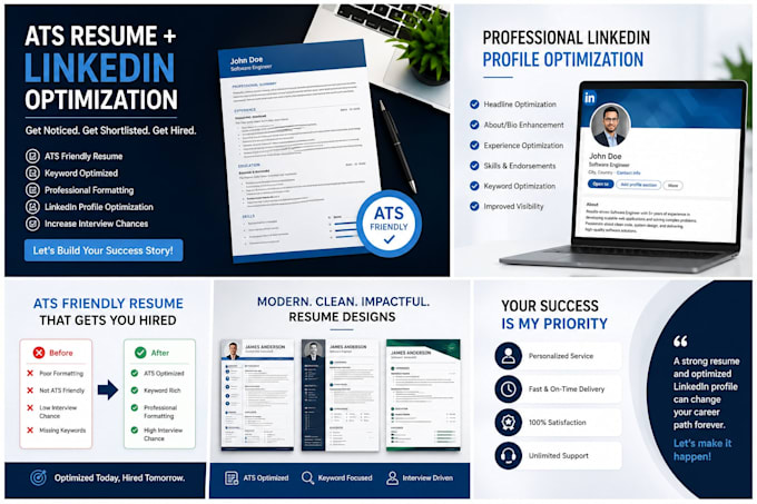 create an ats optimized resume and linkedin profile