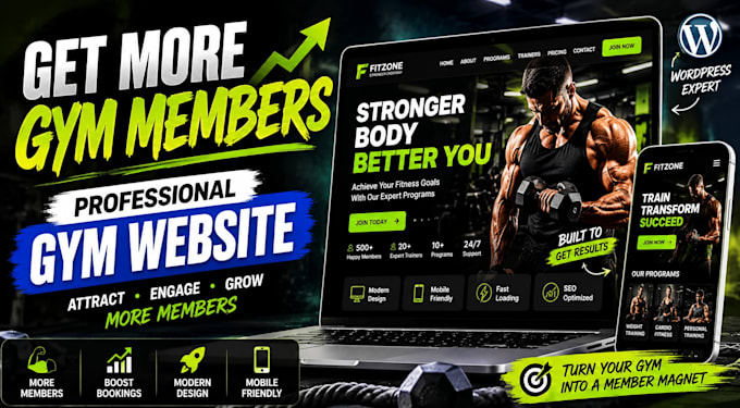 design high converting gym website that attracts new members