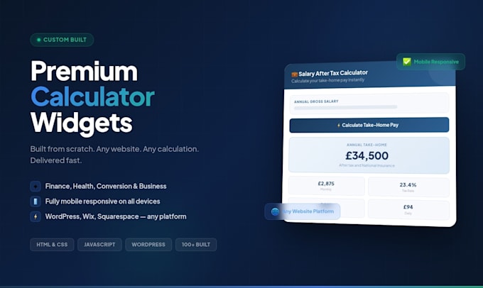 build a custom calculator widget for your website