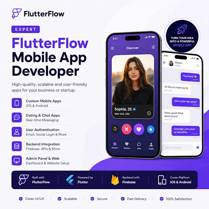 flutterflow mobile app developer, flutterflow mobile app fintech app