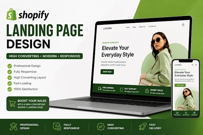 design a high converting shopify landing page