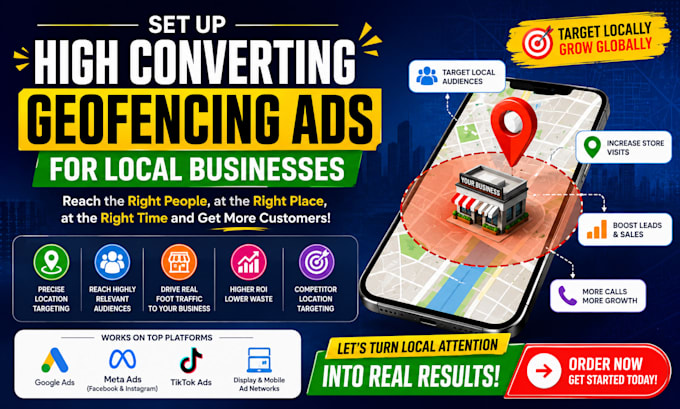 set up high converting geofencing ads for local businesses