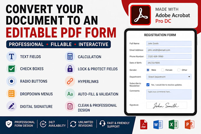 make a pdf fillable form