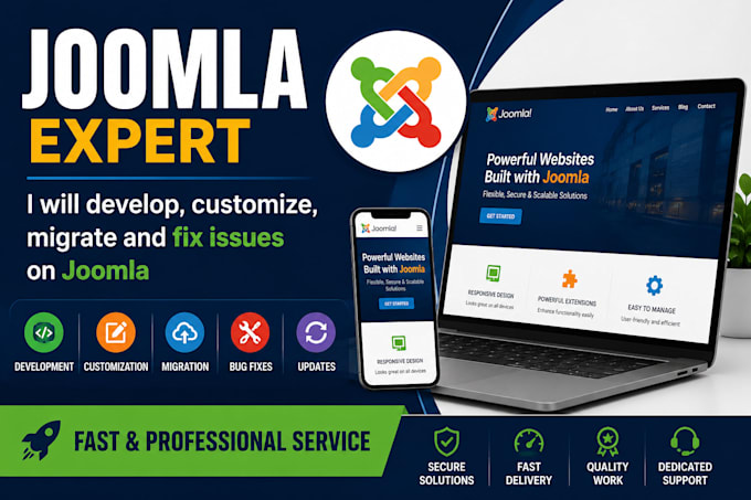 develop customize migrate and fix issues on joomla website