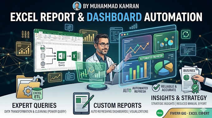 automate excel reports dashboards and data analysis using power query