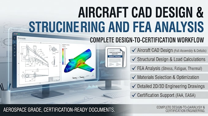 do cad aircraft design, structural design, and fea analysis