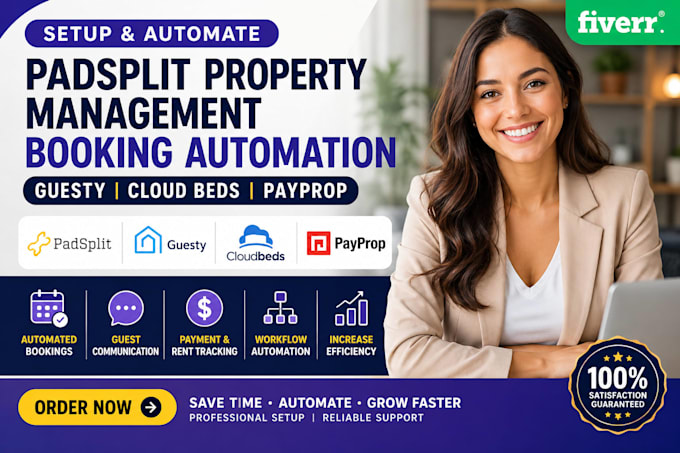 setup padsplit property management booking automation guesty cloudbeds payprop