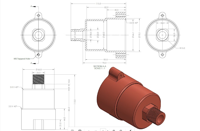 do professional 3d cad modeling in solidworks