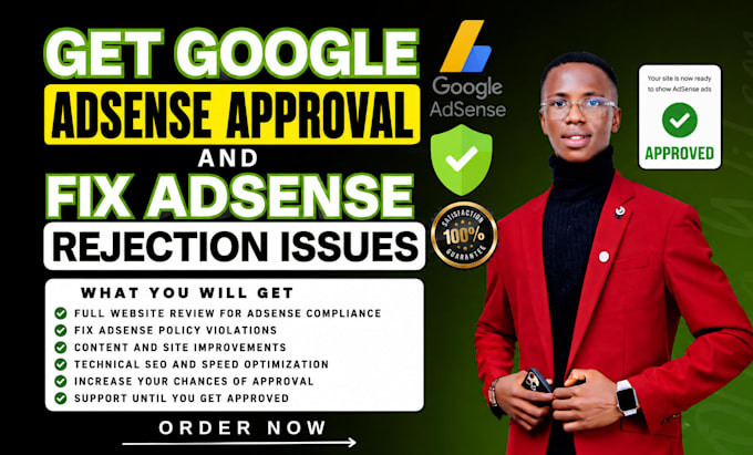 get google adsense approval guaranteed and fix adsense rejection issues