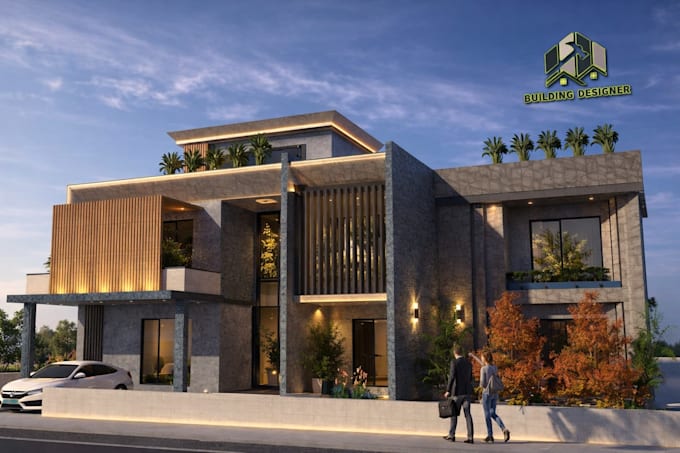 create house exterior design or house elevation