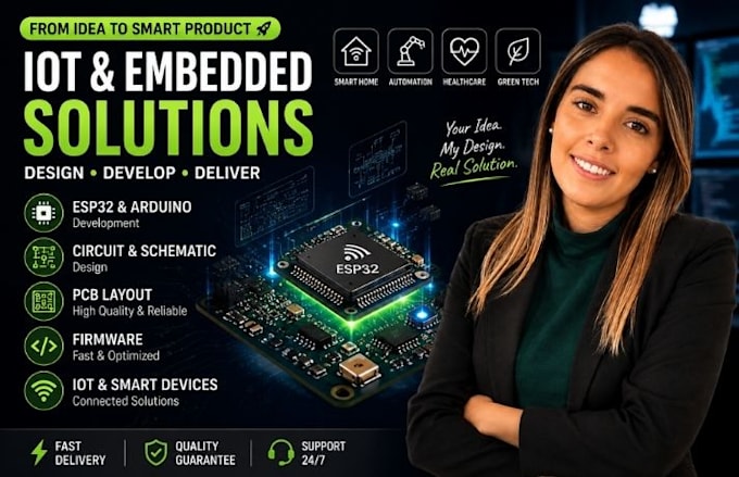 develop esp32 arduino iot projects circuit design and pcb layout